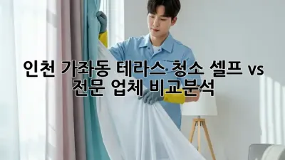 ✨인천 가좌동 테라스 청소, 셀프 vs 전문 업체 비교분석!✨